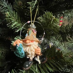 Fisherman Gnome Christmas Ornament